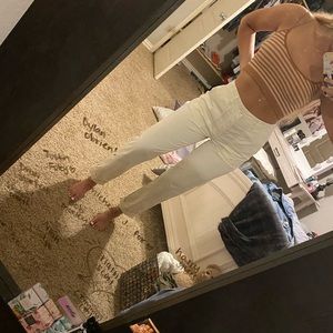 cream pants! american eagle